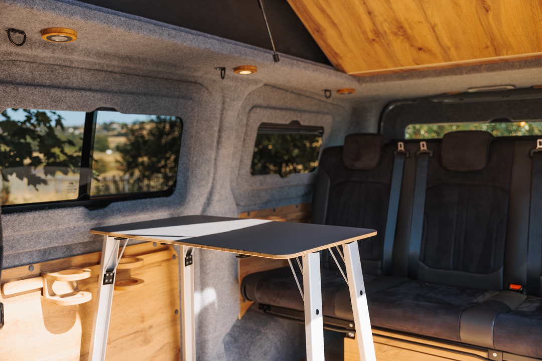 Offtrail Flex interior with table set up